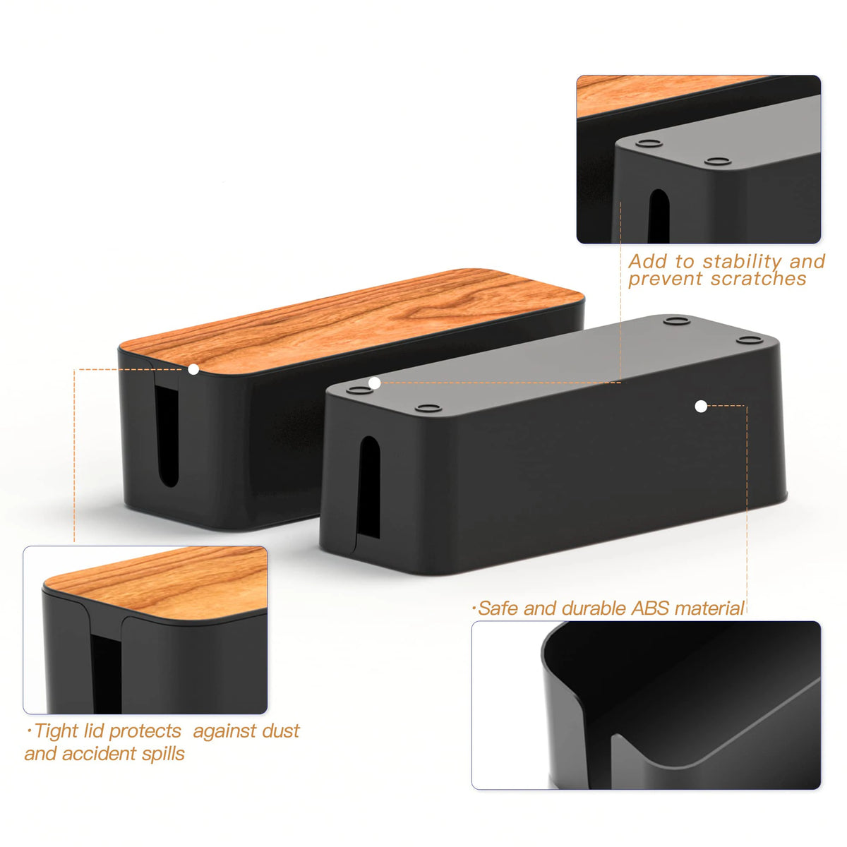 Zavique Cable Management Box for Power Strips & Cords