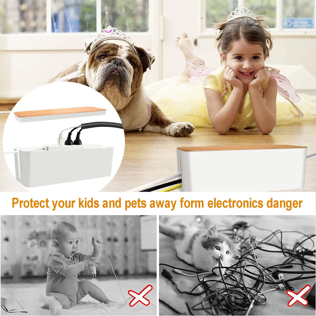 Zavique Cable Management Box for Power Strips & Cords